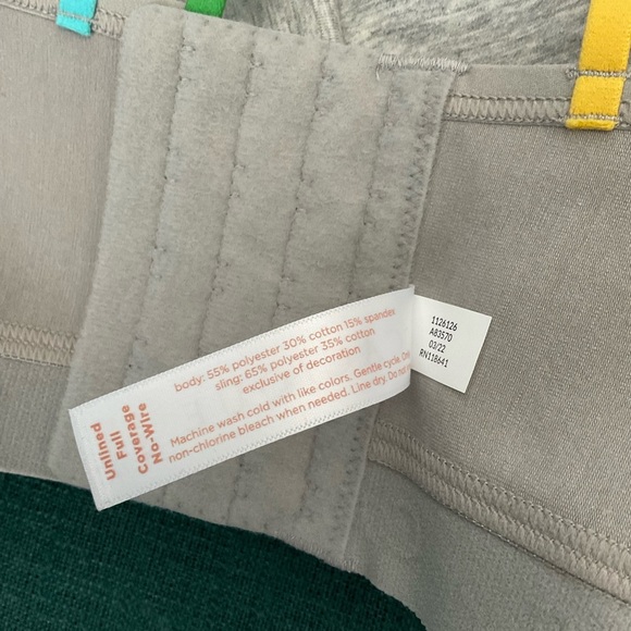 Cacique Heather Gray Bra with Yellow Bow - Picture 3 of 9